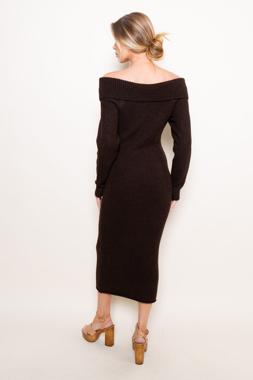 Off the shoulder sweater dress