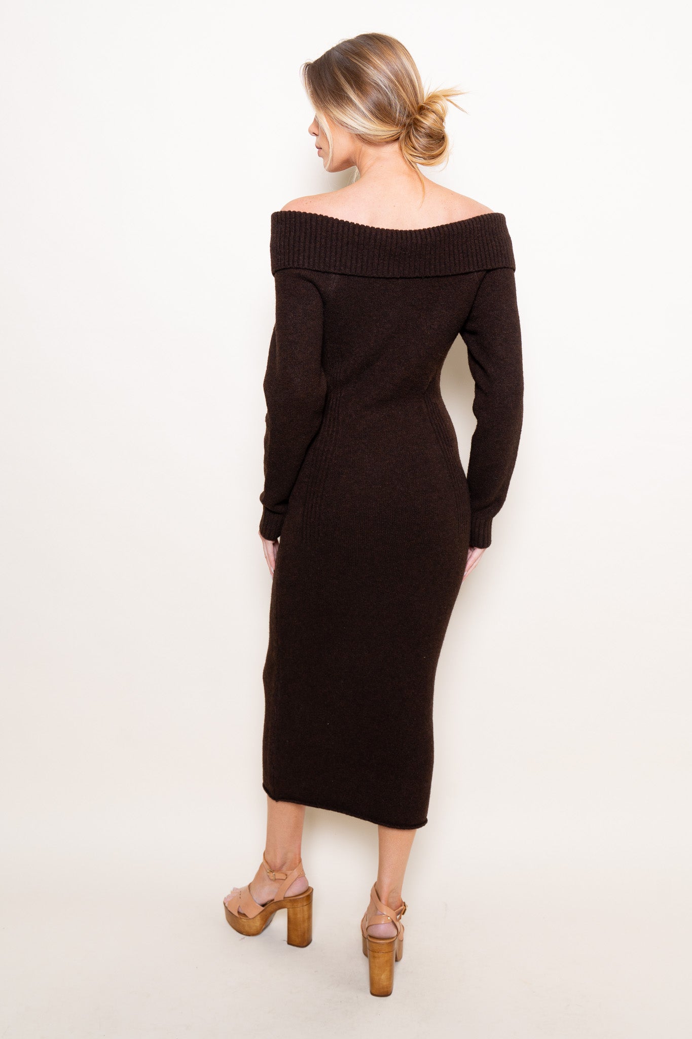 Off the shoulder sweater dress