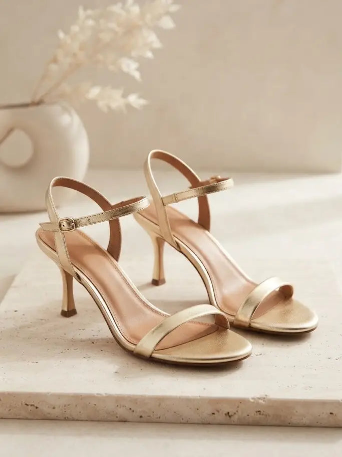 Gold kitten Heels