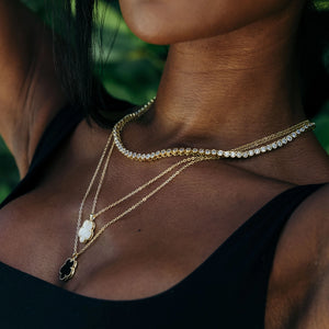 Bezel Tennis Necklace