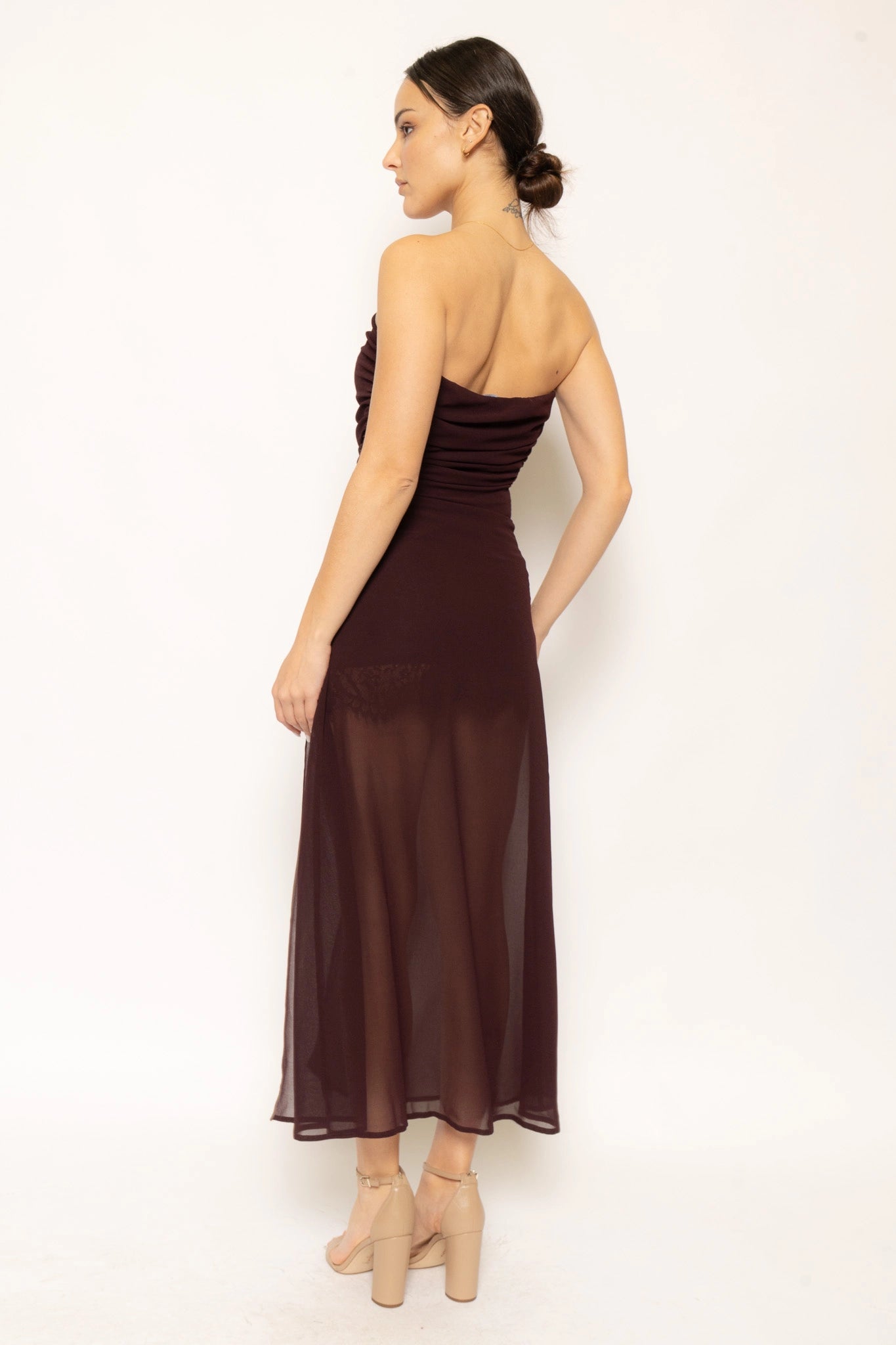 Strapless Shirring Dress