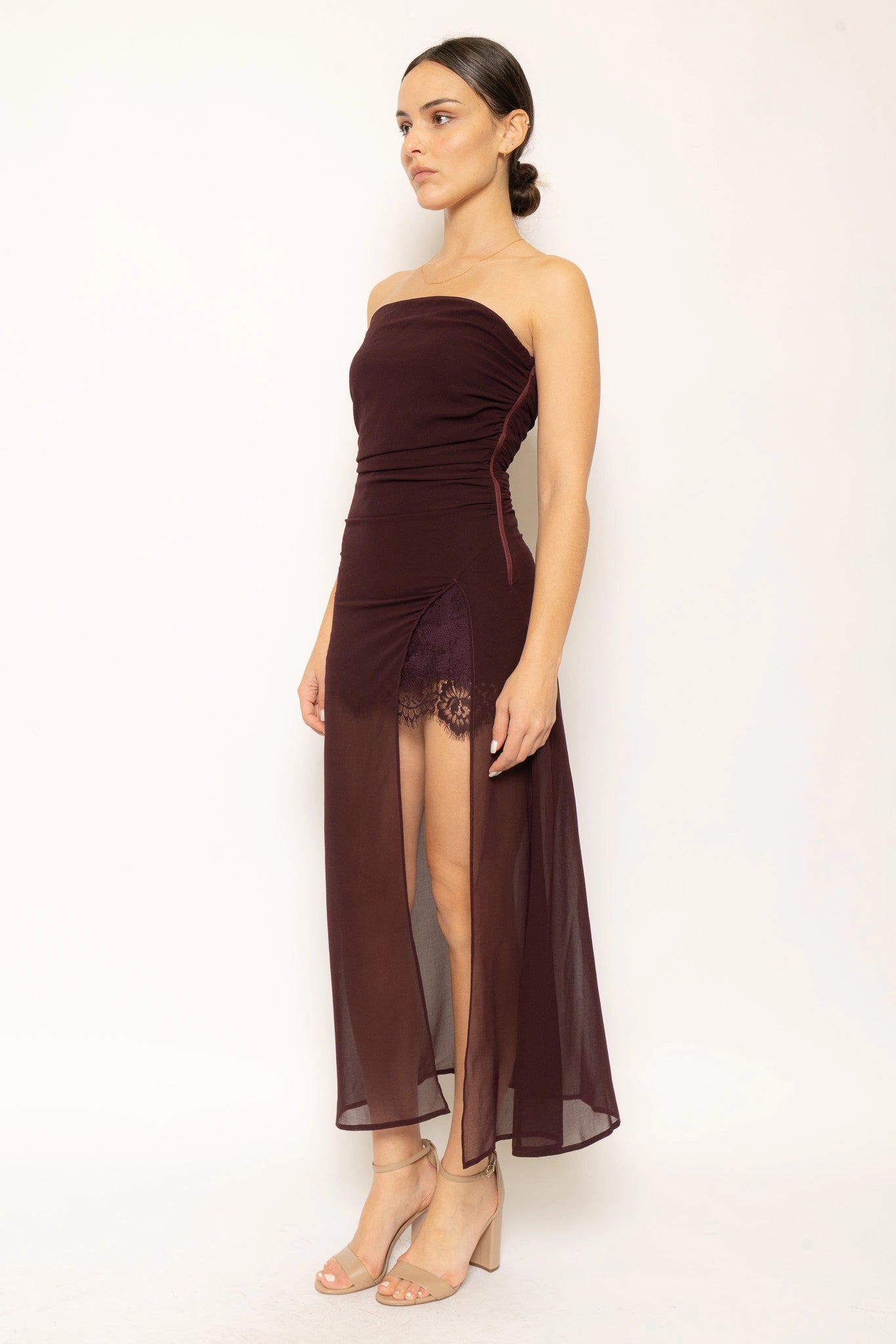 Strapless Shirring Dress