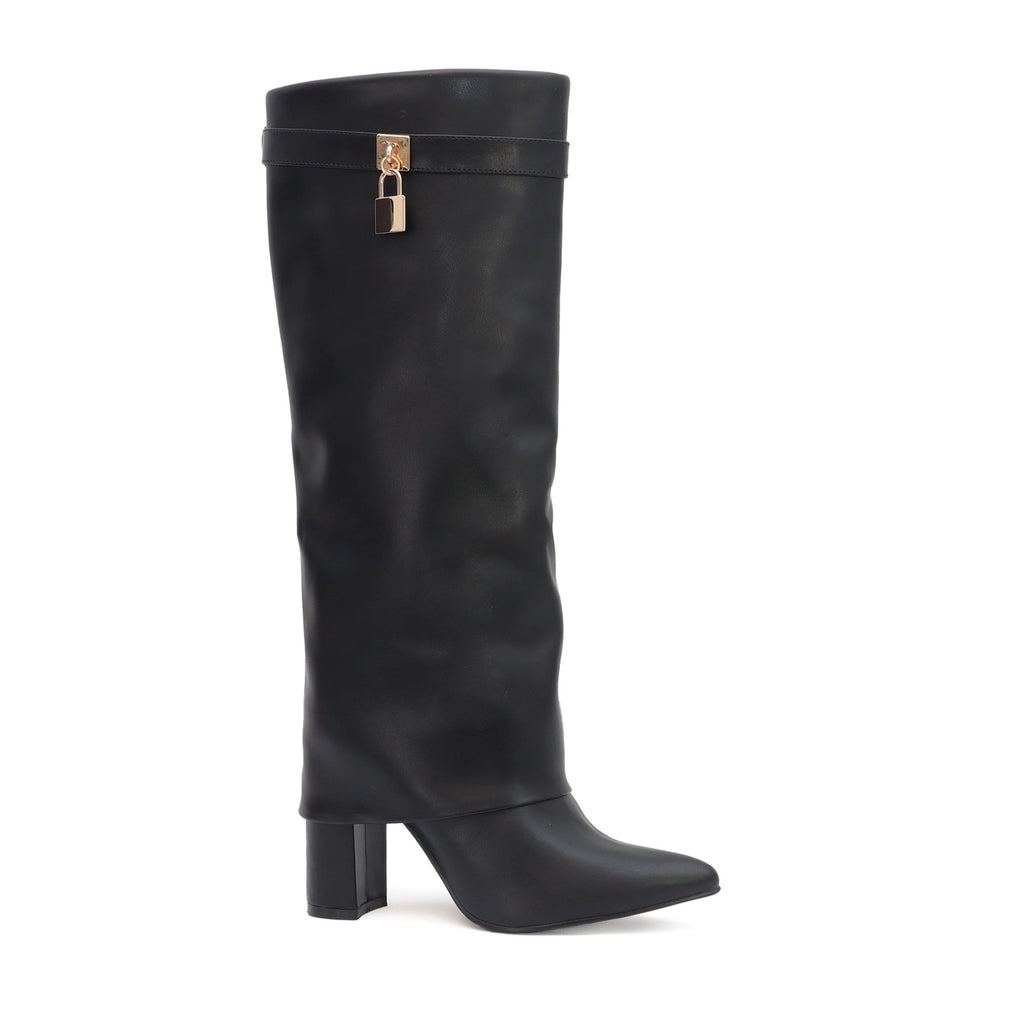 Black Fold over Boot