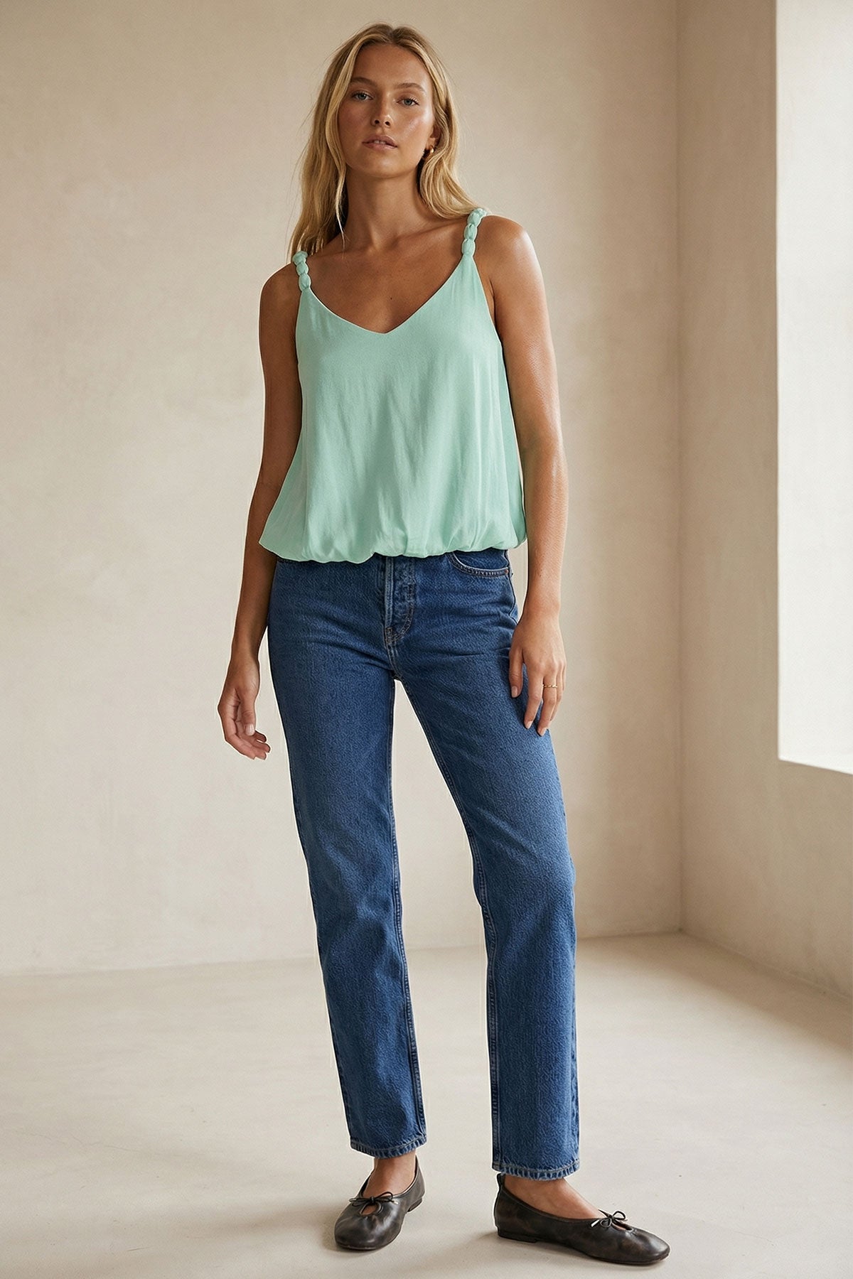 Bubble Aqua Blouse