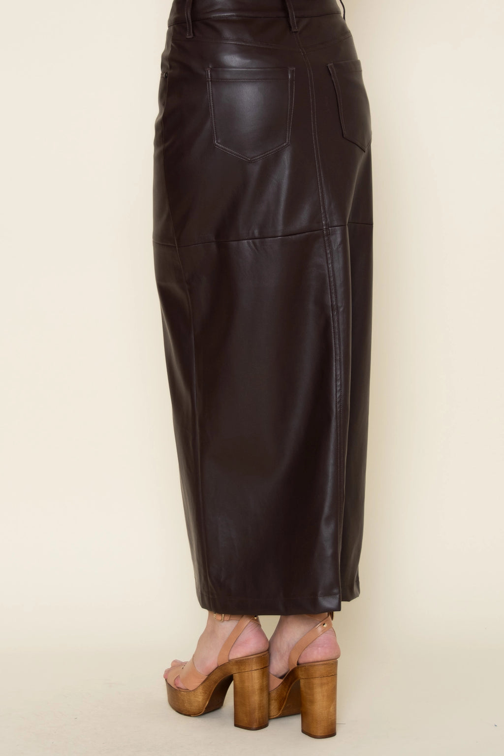 Faux Leather Maxi Skirt