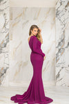 Plum One Shoulder Formal Dress