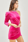 Stella Pink One Shoulder Dress *Final Sale*