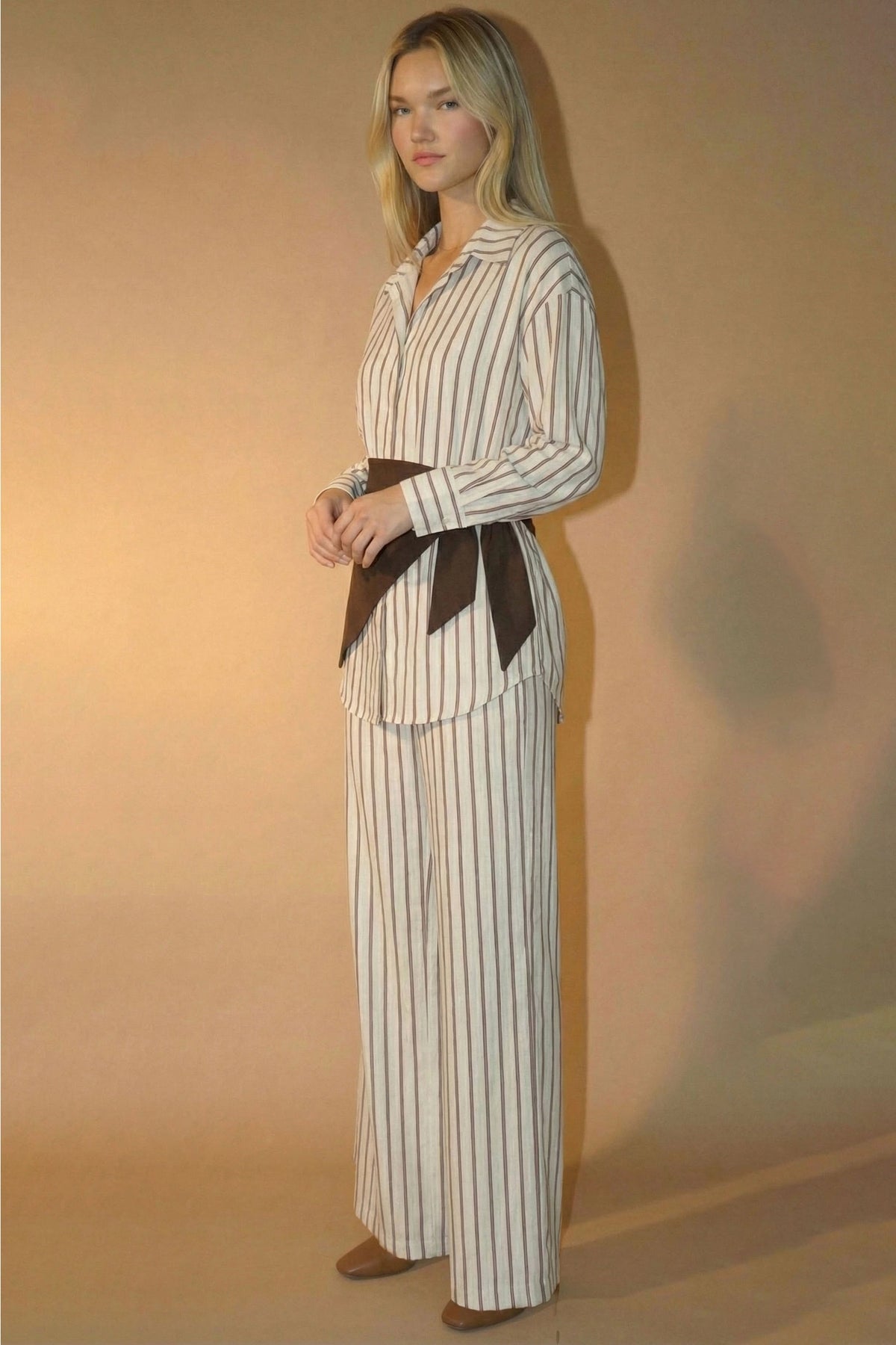 3 piece stripe scarf set