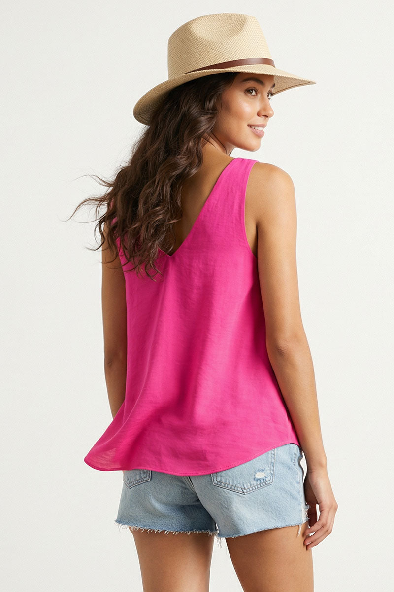 Woven Hot Pink Blouse