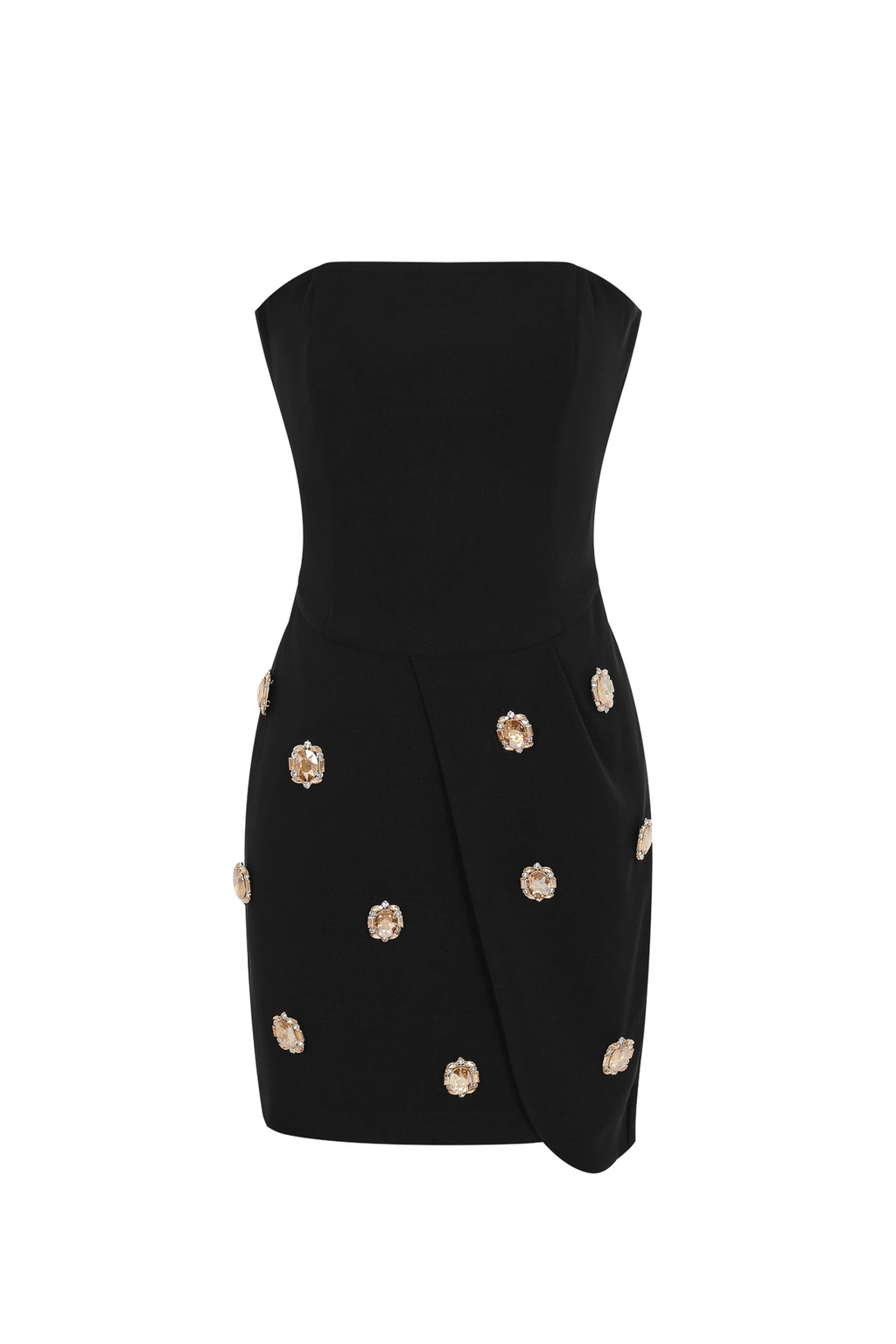 Black Strapless Cocktail Dress