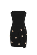Black Strapless Cocktail Dress