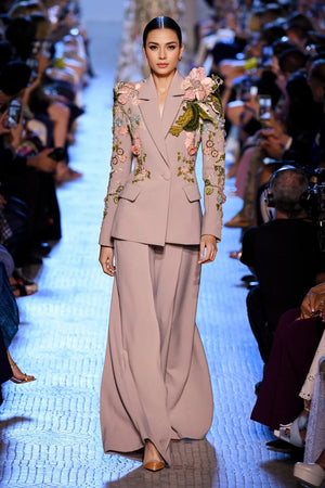 Handmade Floral Pant and Blazer Set