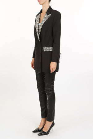 Rhinestone Black Blazer