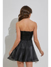 Black Shine Strapless Dress *Final Sale*