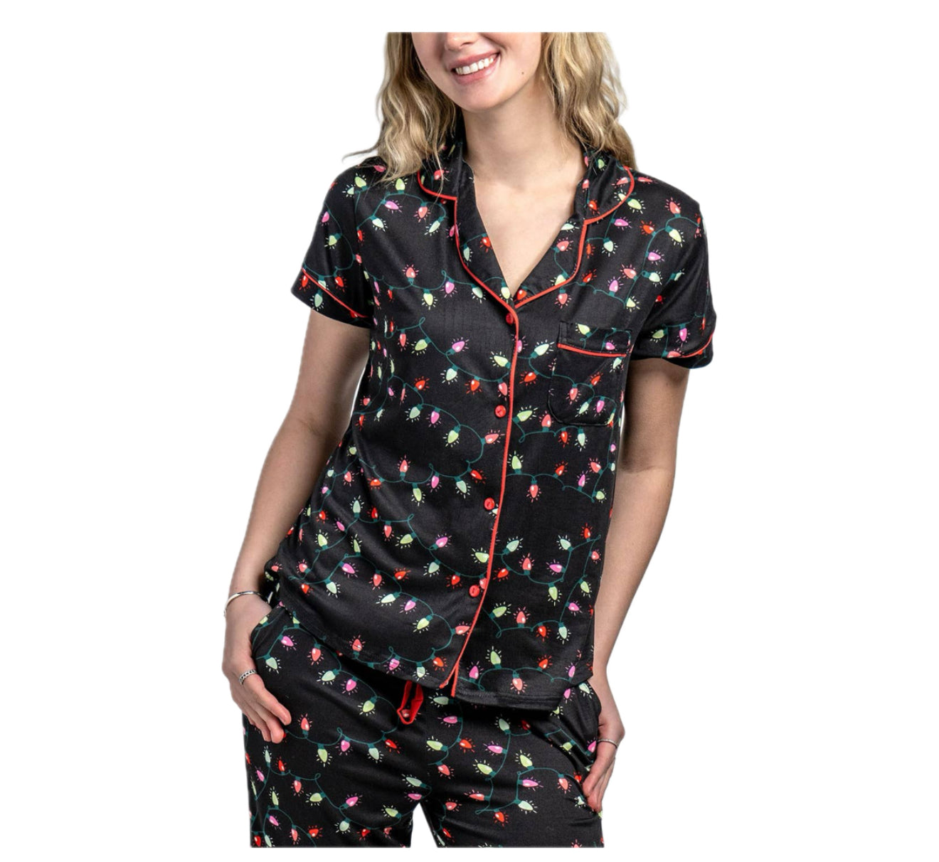 Light bright Christmas pajama set
