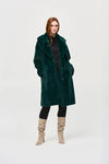 Green Faux Fur Trench