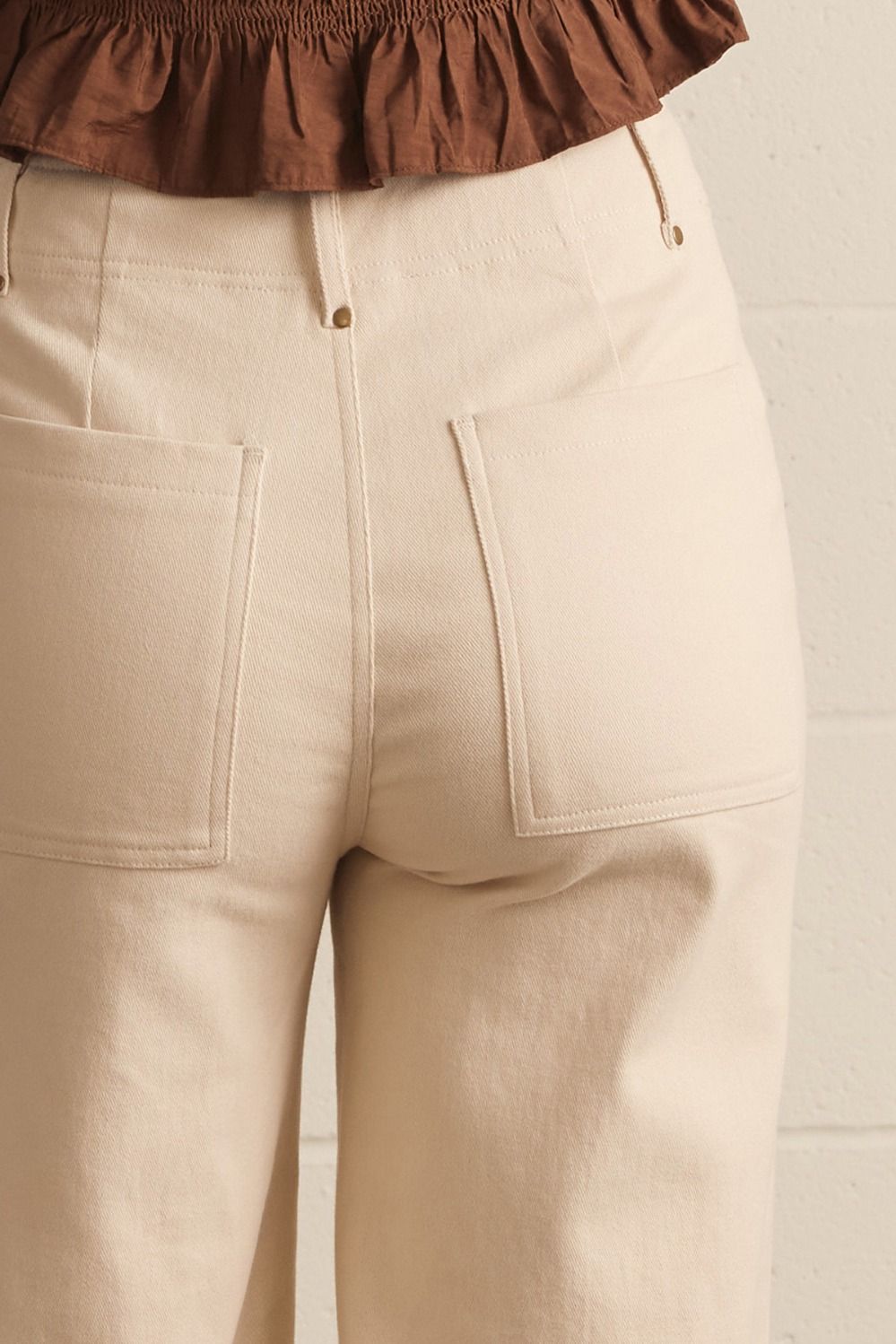Ecru High Rise Pant