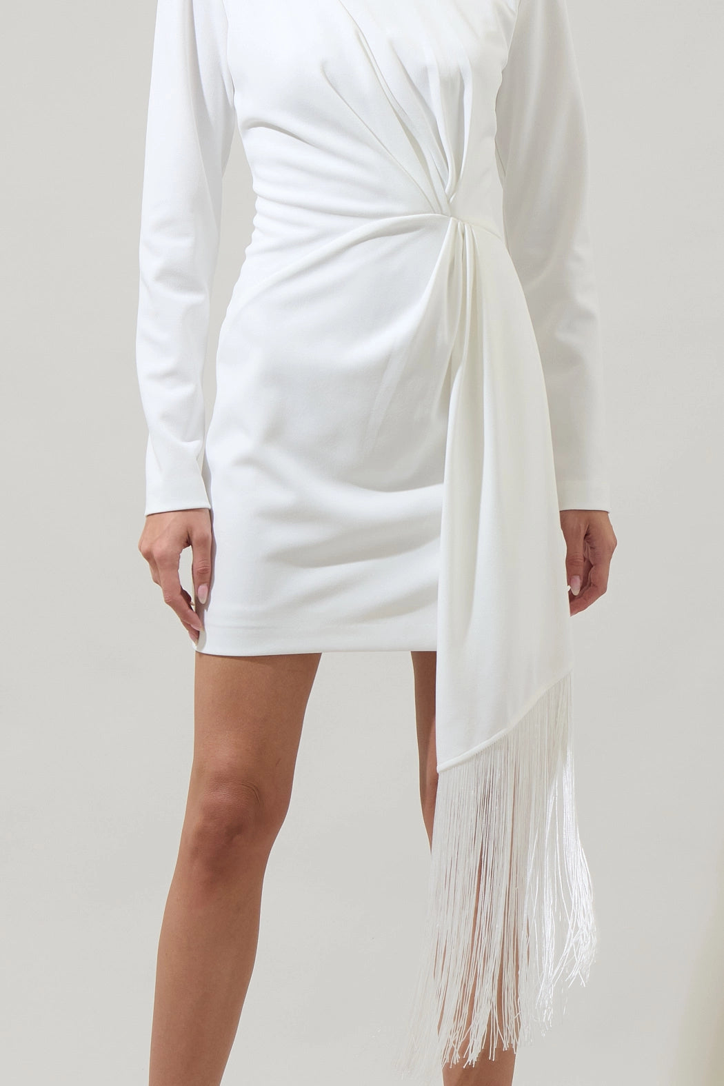 Fringe White Karlie Dress