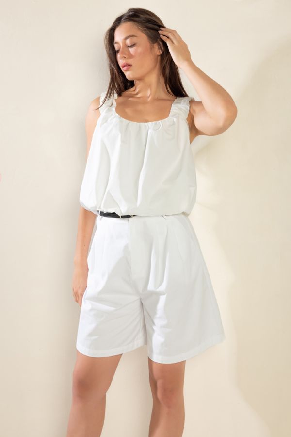White Puff Blouse