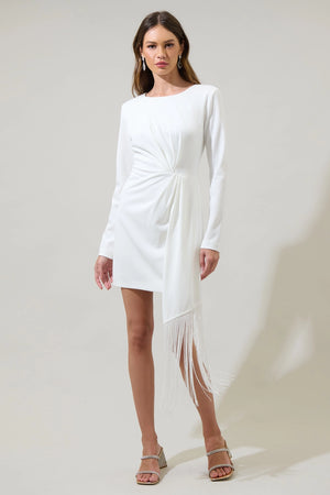 Fringe White Karlie Dress