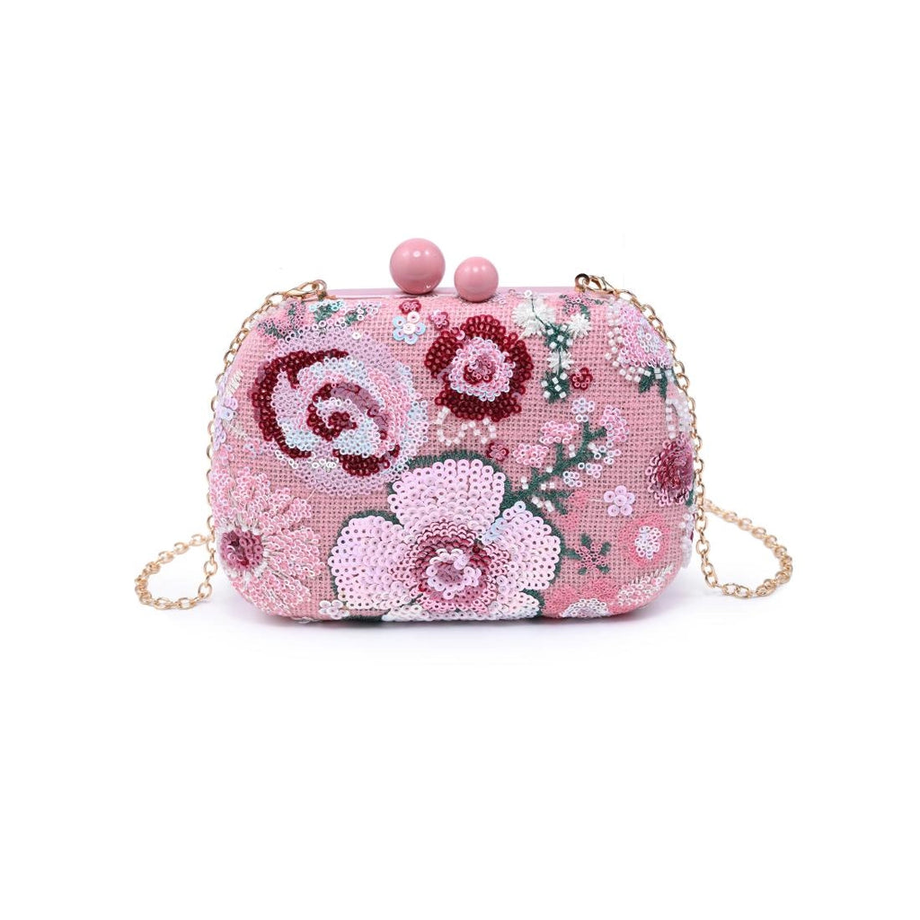 Ryder Sequin Pink Clutch