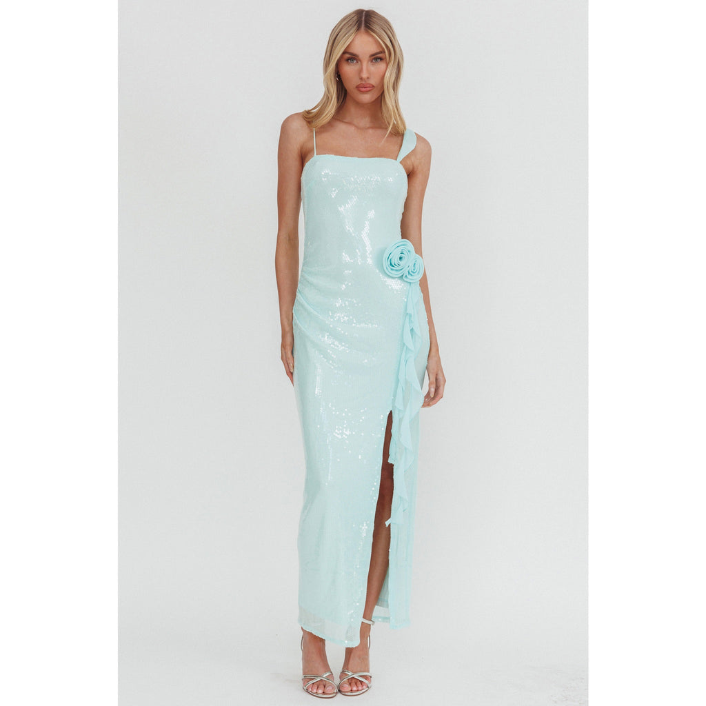 Sequin Light Blue Dress
