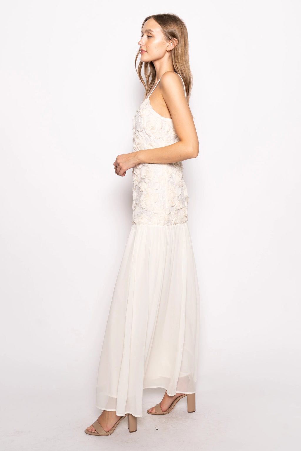 Rose White Dress