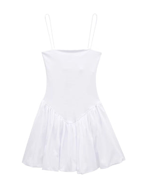 White Bubble Mini Dress