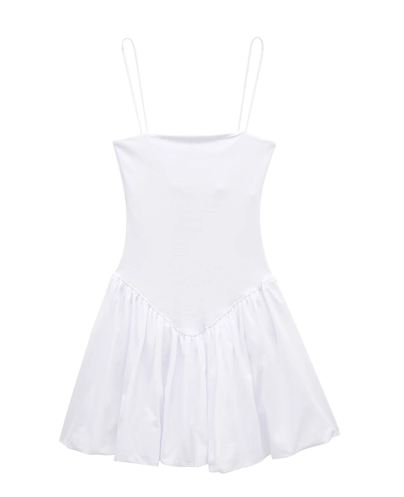 White Bubble Mini Dress