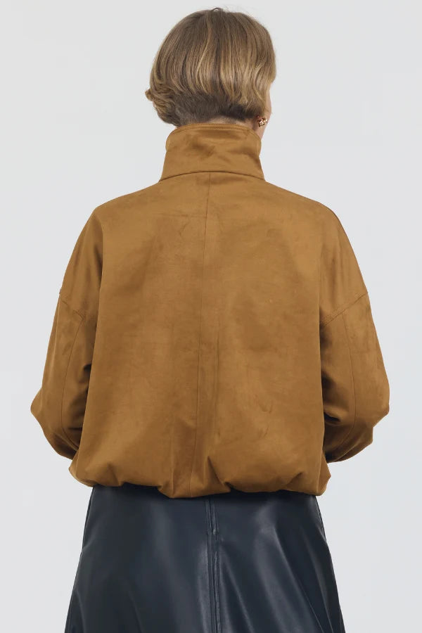 TERESSA SUEDE JACKET- CARAMEL