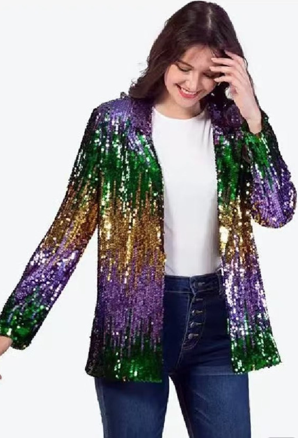 One Size Fits All Sequin Blazer