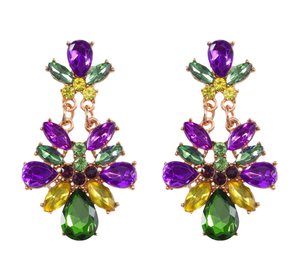 Mardi Gras Drip Earrings