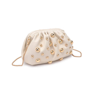 Cream Cara Studded Purse