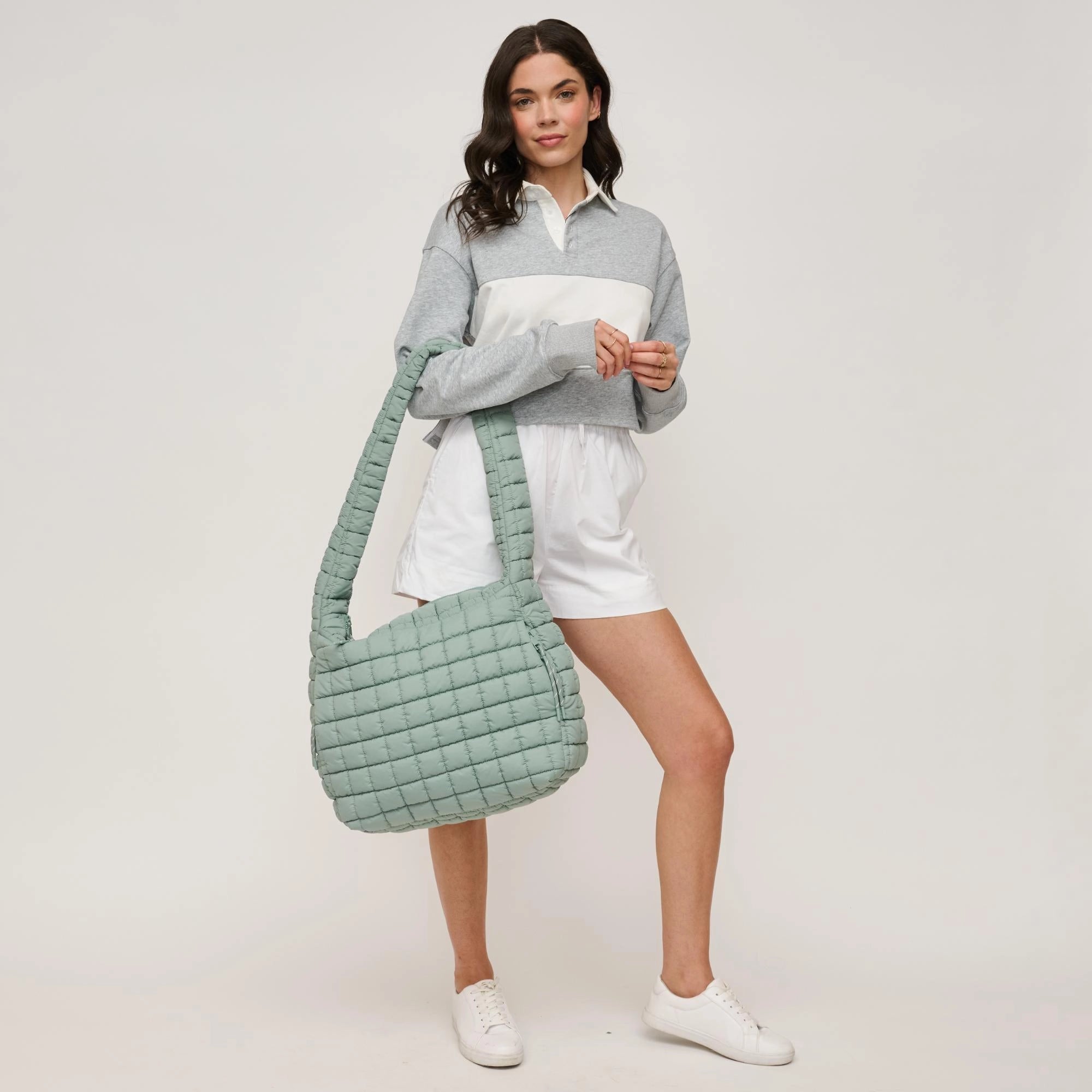 Leda Quilted Puff Hobo