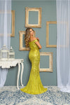 Chartreuse Sequin Formal