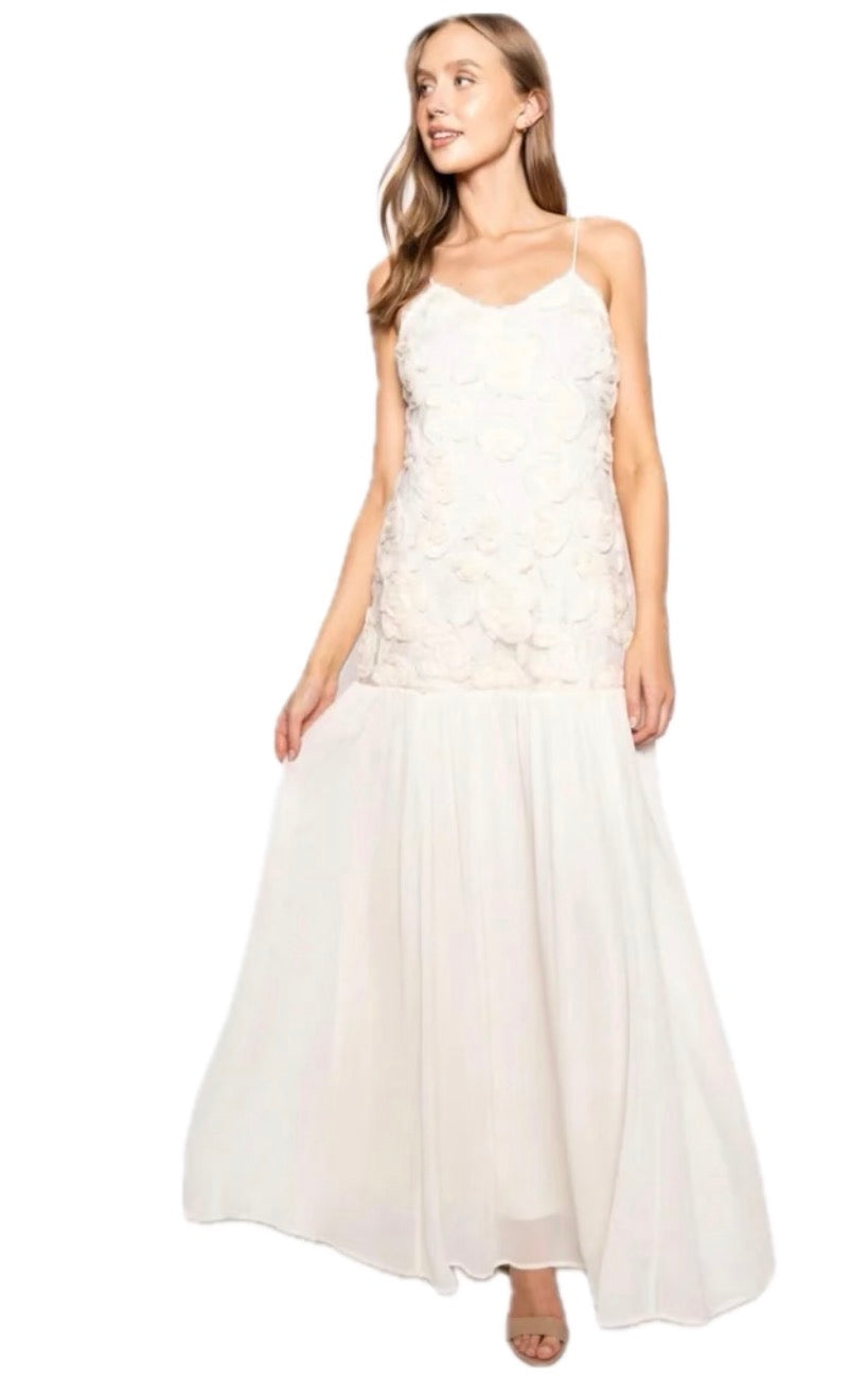 Rose White Dress
