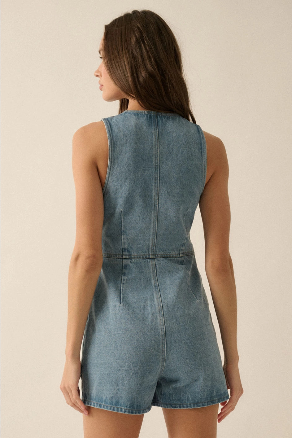 Denim Romper