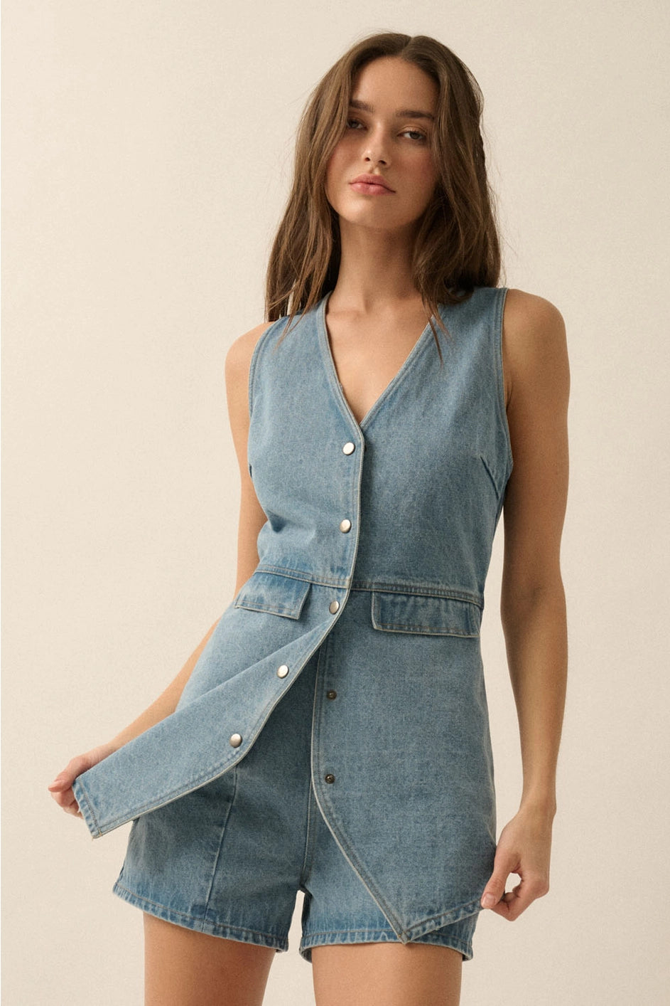 Denim Romper