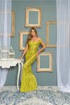 Chartreuse Sequin Formal