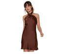 Halter Brown Mini Dress