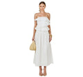 Ruffle White Midi