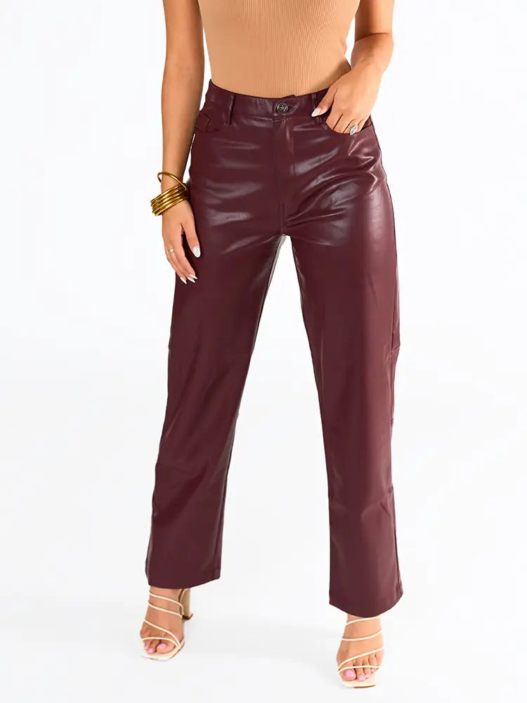 Wine Crop Pant