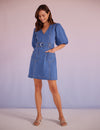 Denim Belted Dress