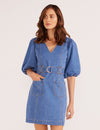 Denim Belted Dress