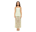 Lace Strapless Top and Sheer Pant Set