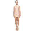 Mock Neck Mini Floral Dress