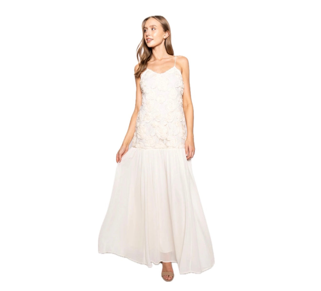 Rose White Dress