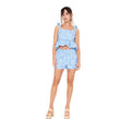 Blue and White Short Set
