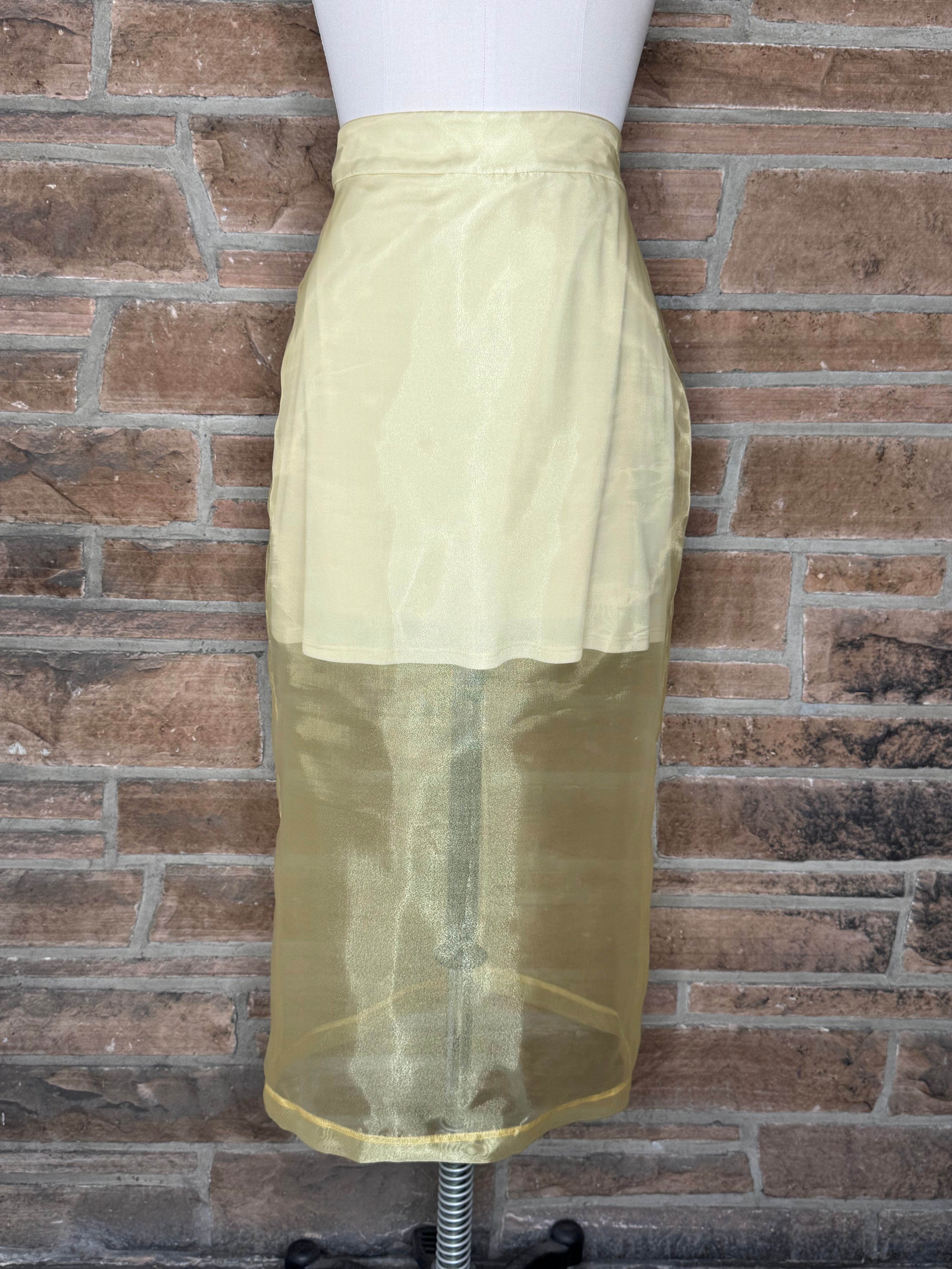 Mardi Gras Taffeta Gold Skirt and Blouse Set