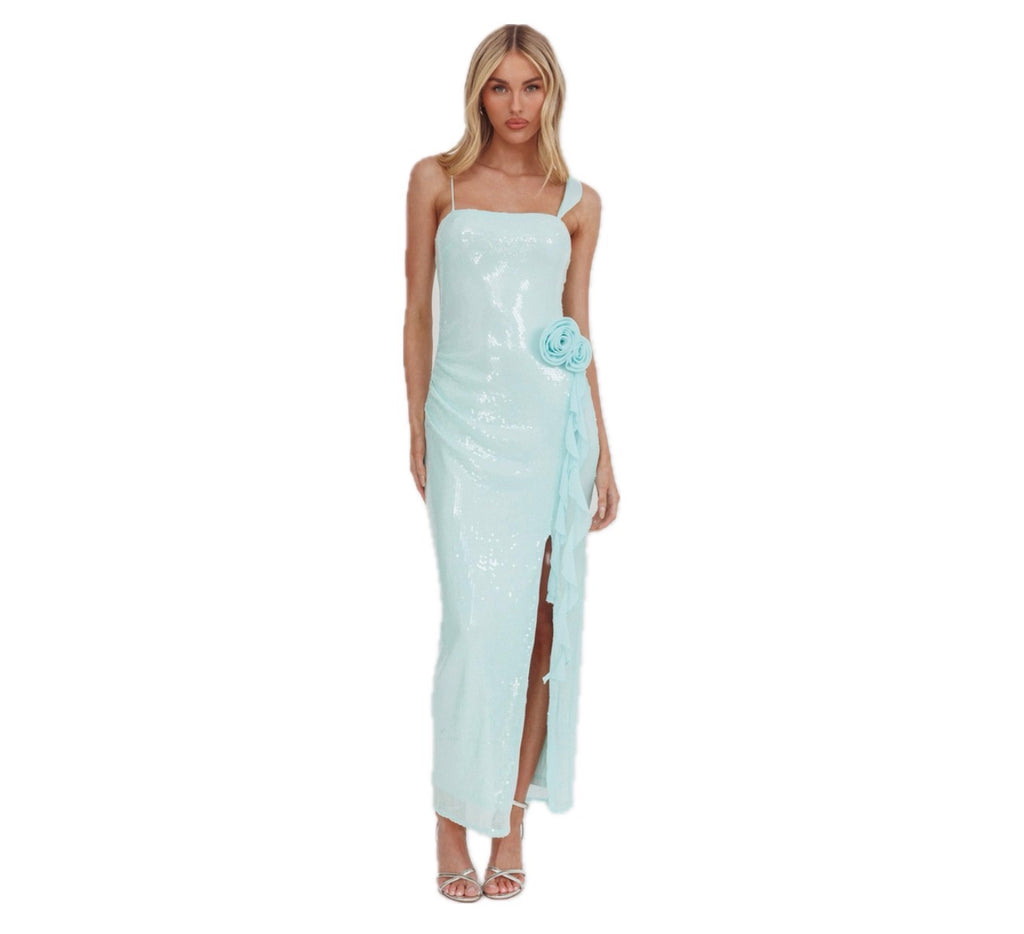 Sequin Light Blue Dress